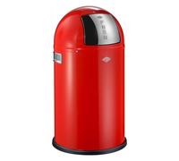 Wesco Poubelle Pushboy Junior, Poubelle Push, Collecteur de déchets, tôle d'acier, rouge, 22 L, 175531-02