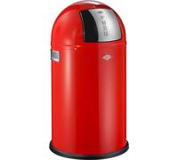 Wesco Poubelle Pushboy, Poubelle Push, Collecteur de déchets, tôle d'acier, rouge, 50 L, 175831-02