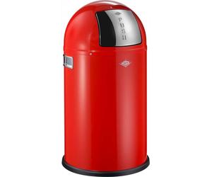 Wesco Poubelle Pushboy, Poubelle Push, Collecteur de déchets, tôle d'acier, rouge, 50 L, 175831-02