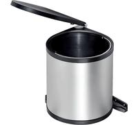 WESCO Rondo Poubelle à encastrer 340 x 470 x 285 mm 13L, coloris argenté