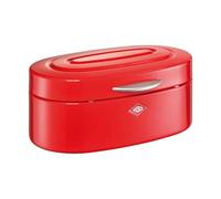 WESCO Single Elly Boîte à pain de couleur rouge, tôle d'acier revêtue par pulvérisation, trous d'aération et poignée stable, 32,2 x 22 x 14 cm