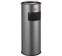 WESCO Standascher 50 en argent, comprenant un volume de déchets de 50 litres / poubelle / cendrier