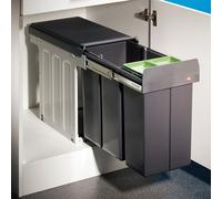 WescoDouble 30 DT. Collecteur de déchets, anthracite. - Poubelle