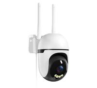 WESECUU Caméra Surveillance WiFi Extérieure 2K 3MP Wi-FI 2.4Ghz/5Ghz | Enregistrement 24H, Suivi Auto, 360° PTZ, Vision Nocturne Couleur, Détection Humaine, Audio Bidirectionnel, Câble de 3 m