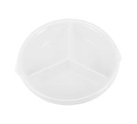 WESIEVYA Assiette à Portion en Céramique Blanche à 3 Compartiments avec Couvercle, Compatible Micro-ondes et Lave-vaisselle, pour Décoration Cuisine Minimaliste