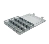WESIEVYA Boîte de Rangement D’Outils Multi-Compartiments en Plastique Noir | Couvercle Transparent, Format Portable, pour Petites Pièces et Boulons, Garage ou Placard