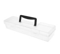 WESIEVYA Boîte de Rangement pour Bricolage et Réparation à Domicile en Plastique PP avec Couvercle, Grosse Capacité Multifonctionnelle Dimensions 33,5x9,7x6 Cm pour Écrous et Boulons