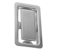 WESIEVYA Cache Trop-plein pour Lavabo Carré en Acier Inoxydable Argenté, Insert de Trou pour Vasque et Baignoire, Décoratif, Installation Facile, pour Maison et Bricolage