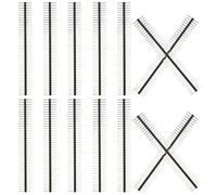WESIEVYA Connecteur à Broches 40 Broches Simples 2,54 Mm Rangée Plaqué Or Goupille de Sécurité, Longueur Égale des Deux Côtés, pour Applications Électroniques, Pack de 20 Pièces