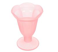 WESIEVYA Coupe de Pudding Vintage en Verre Rose Givré, Bol de Crème Glacée Unique et Gobelet de Service pour Milk-shake, pour Cafés et Bars