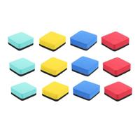 WESIEVYA Effaceur à Sec Portable Magnétique 12 Pièces en Eva, Gomme pour Tableau Blanc, Accessoire Léger pour Usage Scolaire et Domestique