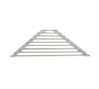 WESIEVYA Égouttoir Support Éponge Tpe Triangulaire en Acier Inoxydable Enroulable Rangement Pratique et Séchage Rapide pour Évier Cuisine