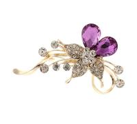 WESIEVYA Épingle Style Élégant en Alliage de Zinc avec Cristaux Vintage Fleur et Résistant la Décoloration pour Femmes pour Revers et Châles