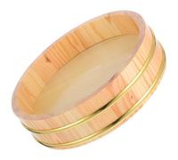WESIEVYA Hangiri Japonerie en Bois Grosse Capacité, Toucher Confortable, Design Élégant, Bac Polyvalent pour Mélange et Service du Riz à Sushi