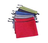 WESIEVYA Lot de 10 Pochettes en Tissu Oxford Épaisses et Étanches avec Fermeture Éclair pour Dossiers, Paquet Pratique de Rangement pour Usage Professionnel Couleur Couleur Aléatoire