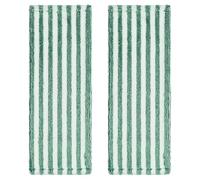 WESIEVYA Lot de 2 Lingettes Plates en Microfibre Lavable Vert Foncé Compatibles Libman, Recharge pour Balai Plat Multi-usages Humide et Sec, Chiffon de Nettoyage Réutilisable pour Sols