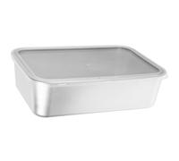WESIEVYA Moule à Gâteau Tiramisu Acier Inoxydable avec Couvercle Transparent Plateau Épais pour Cuisson Vapeur et Four Moule Entremet Inox avec Couvercle pour Présentation Élégante