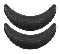 WESIEVYA Oreiller de Bain en Caoutchouc Noir Forme Croissant 2pcs pour Spa et Salon, Support Tête et Cou Antidérapant pour Bac à Shampoing