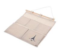 WESIEVYA Organiseur Mural Pratique Garde la Pièce Rangée Plusieurs Compartiments Pochette de Rangement Suspendue en Coton et Lin pour Penderie Cuisine