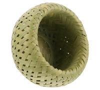 WESIEVYA Panier Tressé en Bambou Style Nid, Panier de Rangement Vert pour Snacks et Légumes, Léger et Portable pour Pique-niques ou Pendaison de Crémaillère
