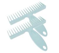 WESIEVYA Peigne de Nettoyage à Cheveux Manuel Bleu en Pp 2 Pièces Design Pratique pour Enlever Poils et Débris, pour Balais et Brosses de Sol