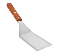 WESIEVYA Pelle à Wok Grosse Surface en Acier Inoxydable Pratique Manche en Bois, Outil Multifonction Versatile Cuisine et Cuisson en Plein Air