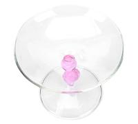 WESIEVYA Plateau de Fruits en Verre à Pied, Support Alimentaire Élégant pour Fruits et Desserts, Design Unique, Artisanat Raffiné, pour Fêtes et Usage Quotidien