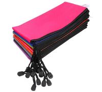 WESIEVYA Pochettes Porte-documents A6 Fermeture Éclair Lot de 12 Couleur Aléatoire en Tissu Oxford Paquet de Rangement Portables pour Papeterie et Organisation de Bureau