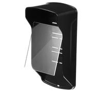 WESIEVYA Protection Pluie pour Sonnette sans Fil en Plastique Acrylique Noir, Couverture Imperméable Résistante aux Intempéries pour Maison et Éclairage Extérieur