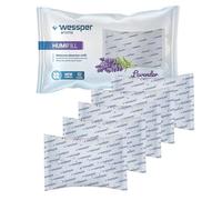 Wessper Humifill Lavender, Absorbeur d’Humidité Universel pour Maison, Bureau, Voiture, Cave, Entrepôt, Stop Humidité Sans Électricité, Recharges Déshumidificateur 250 g - 5 pièces