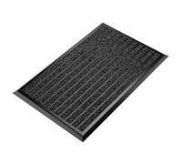 WEST&EAST Tapis d'entrée extérieur 50x80 cm, paillasson extérieur avec Bord en Aluminium Noir et revêtement en polypropylène, Tapis d'extérieur résistant à la Pluie, Tapis de Porte pour entrée