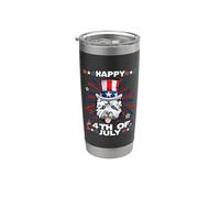 West Highland White Terrier Dog Patriotic 4th Of July Dogs Gobelet isotherme en acier inoxydable double paroi