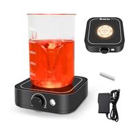 WEST TUNE Agitateur magnétique 3000 tr/min avec lumière LED, plaque d'agitation magnétique avec 2 barres d'agitation, mini mélangeur magnétique, capacité d'agitation maximale de 3000 ml pour