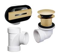 Westbrass D560RK-01 Bonde linéaire pour Baignoire en Laiton Poli