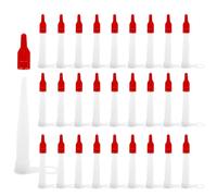 WestCH 50 Pièces Buse pour Silicone, Blanc Embouts de Cartouche, Cartouche Douilles avec Bouchon de Protection, Canule Silicone pour Pistolet à Calfeutrer et Mastic Adhésif