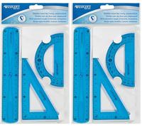 Westcott 10301 00 Règle flexible, 3 pièces, plastique Lot de 6 couleurs assorties