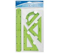 Westcott 10302 00 Règle flexible, 4 pièces, plastique Lot de 3 couleurs assorties
