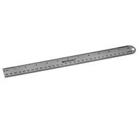 Westcott 14176 00 Règle en aluminium, incassable, 30 cm, et inch Graduation en gris