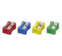 Westcott 14207 00-I facile, Taille-crayon en plastique 4 couleurs assorties Lot de 20