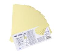 Westcott Bandes de Séparation 100 Pièces Jaune Pastel | Intercalaires Robustes 190 g/m² pour Classeurs A4 | Bandes de Classement 10,5 x 24 cm | Double Perforation pour Documents A4 | E-733318 00