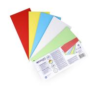 Westcott Bandes de Séparation 200 Pièces Couleurs Vives Assorties | Intercalaires Robustes 190 g/m² pour Classeurs A4 | Bandes de Classement 10,5 x 24 cm | E-733321 00