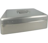 WESTCOTT Caissette à monnaie 301x242x91 mm argentée