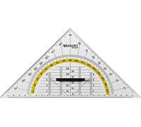 Westcott Équerre géométrique E-10134 BP Hypothénuse 220 mm Poignée noire