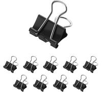 Westcott E-10700 00 Lot de 60 pinces pliantes 15 mm en métal pour documents, papier robuste et réutilisable pour bureau et maison Noir