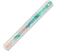 Westcott E-13300 ROSE Règle en plastique effet pouring art et marbre 30 cm 12" Rose