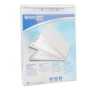 WESTCOTT Planchette à pince avec compartiment de rangement Ouvrant par le bas A4 Aluminium