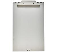 Westcott Planchette à pince E-17003 00 – A4 aluminium, compartiment de rangement, argentée