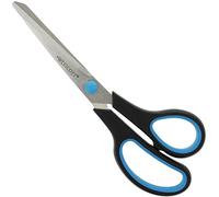 Westcott E-30283 00 Lot de 12 paires de ciseaux poignée douce/prise facile en plastique Noir/bleu 20 cm