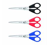 Westcott E-31031 00 Lot de 3 Ciseaux de bureau Bleu/Rouge/Noir