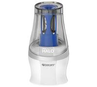 Westcott E-55051 00 iPoint HALO Taille-crayon à piles Blanc/bleu